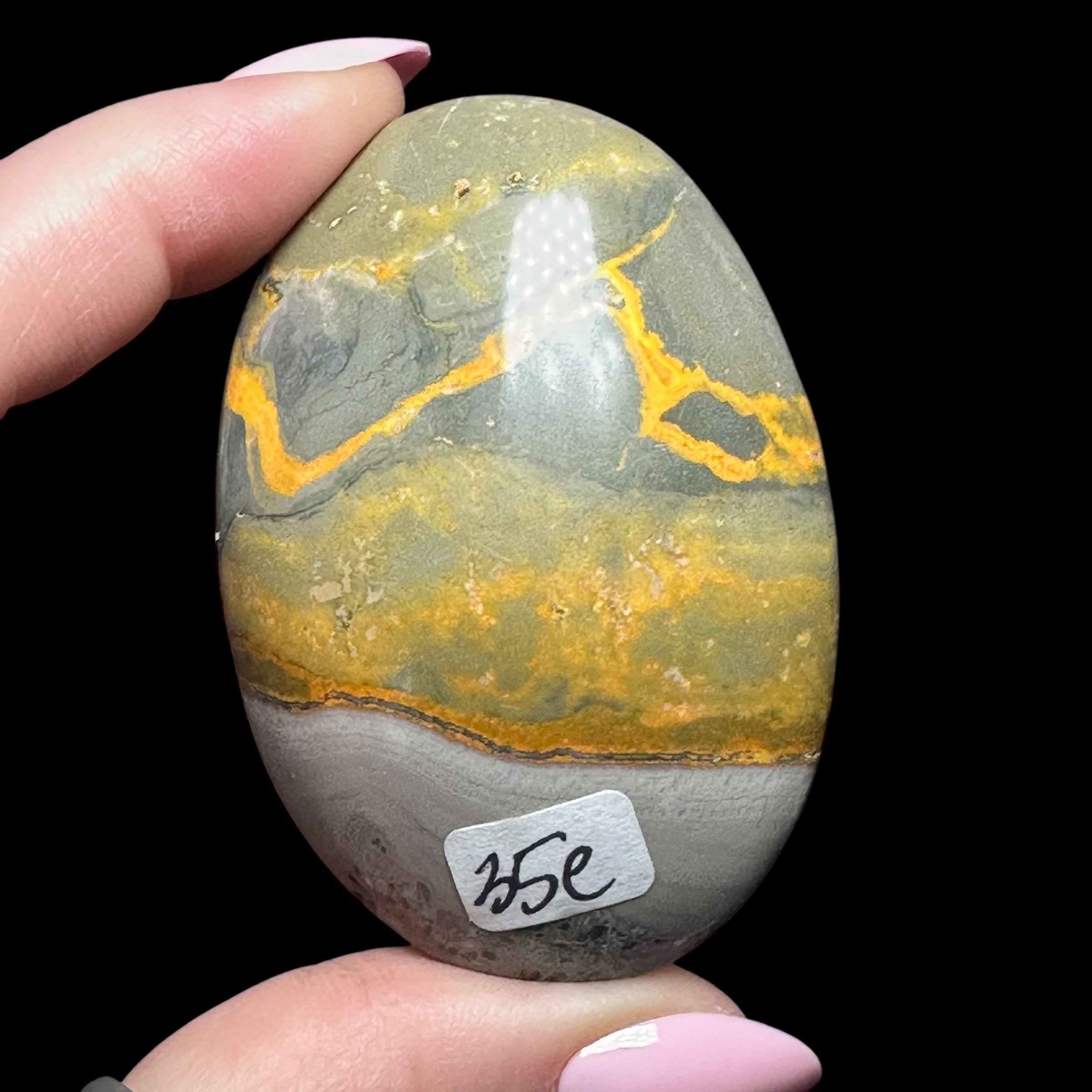 Bumblebee Jasper Palm Stone - Mooncat Crystals