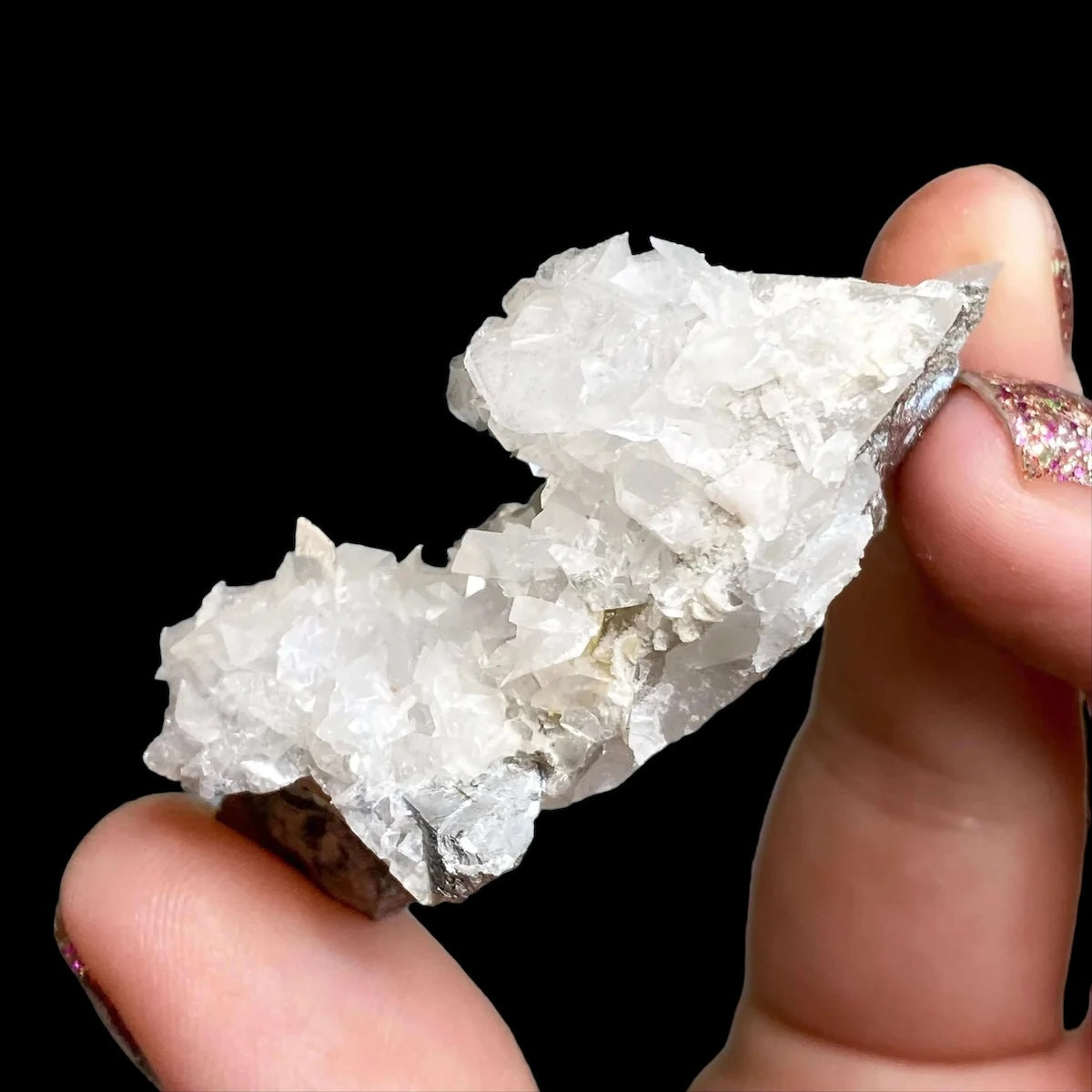 Calcite Over Silvery Mineral from Mexico | Stock A - Mooncat Crystals