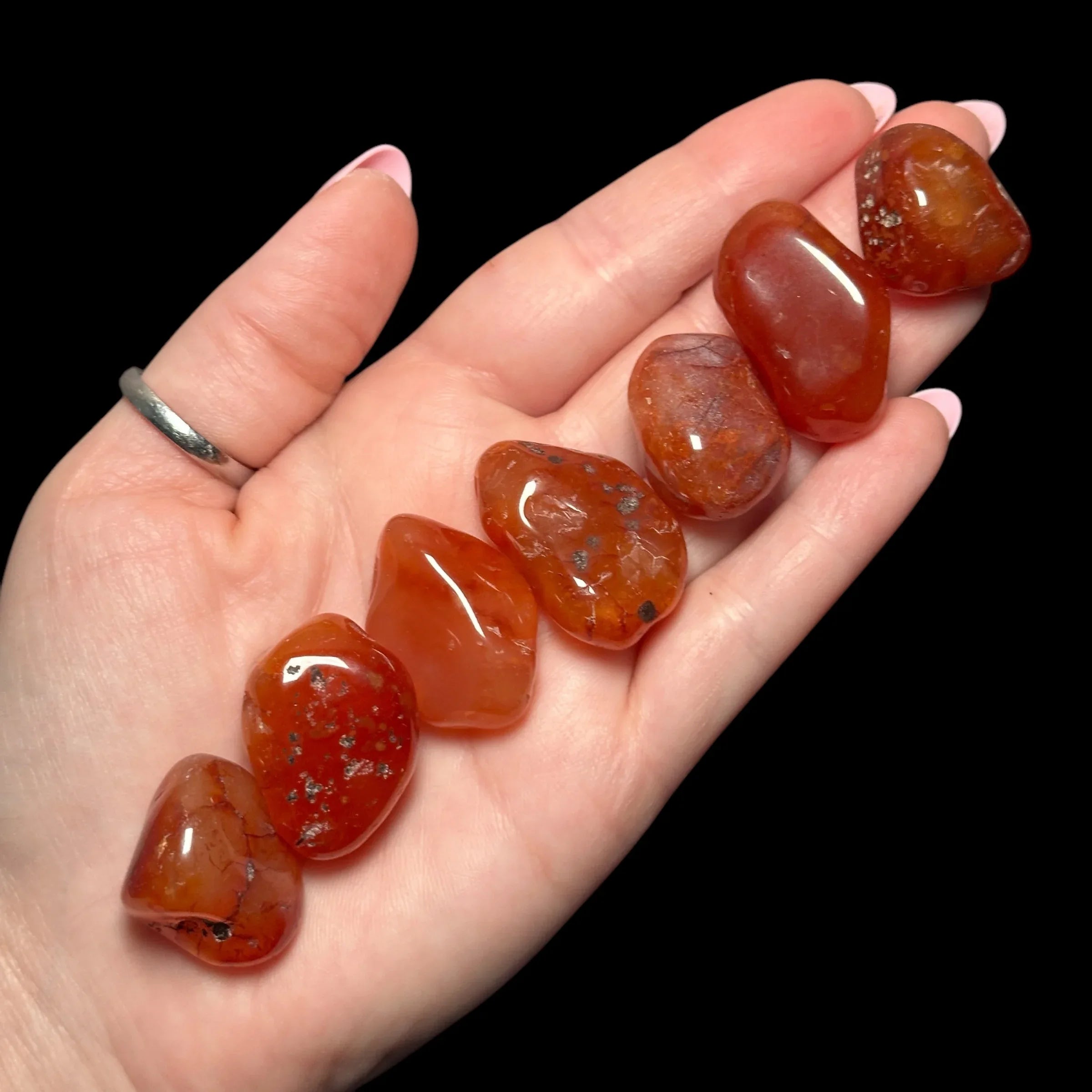 Carnelian Tumbles | Set of 2 - Mooncat Crystals