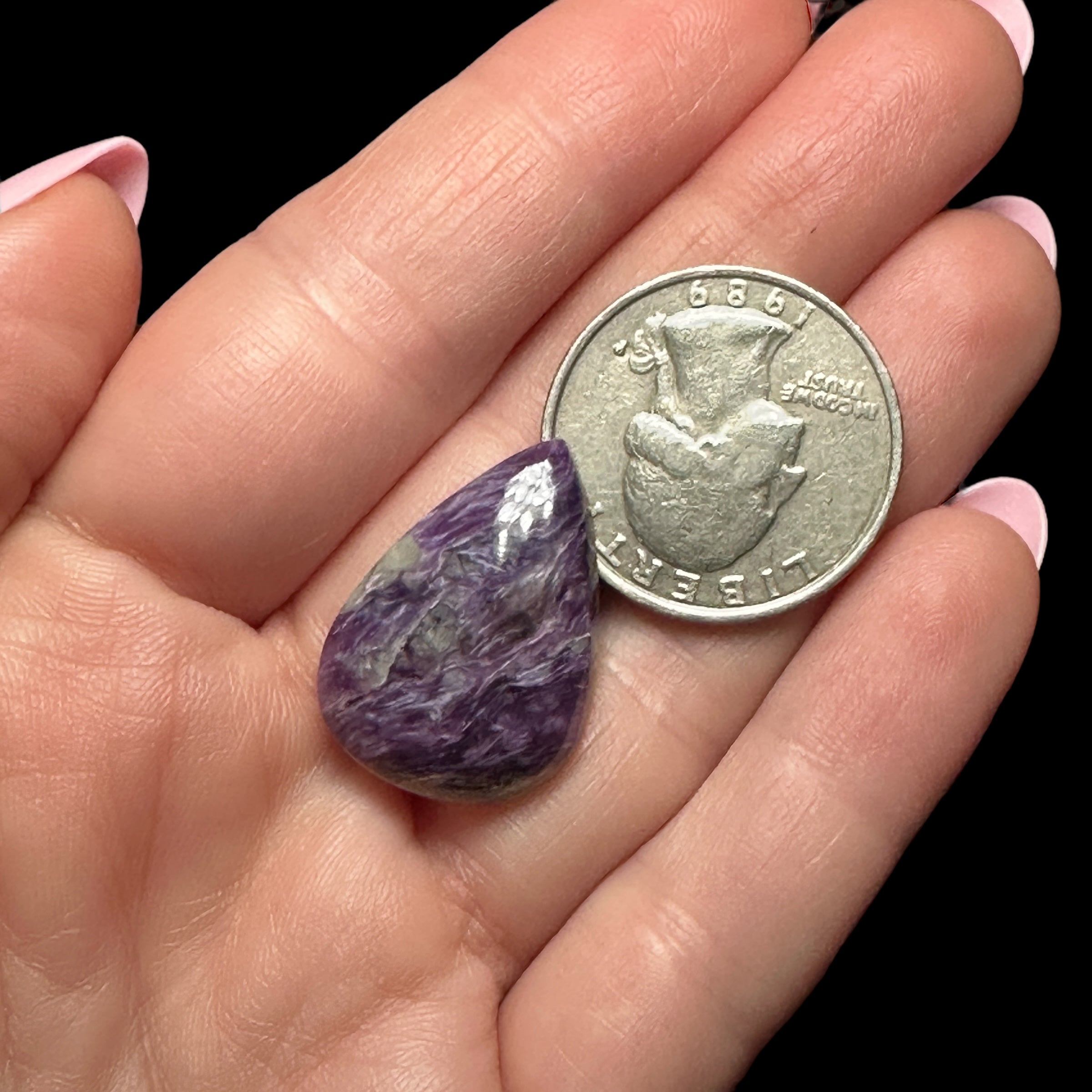 Charoite Cabochon - Mooncat Crystals
