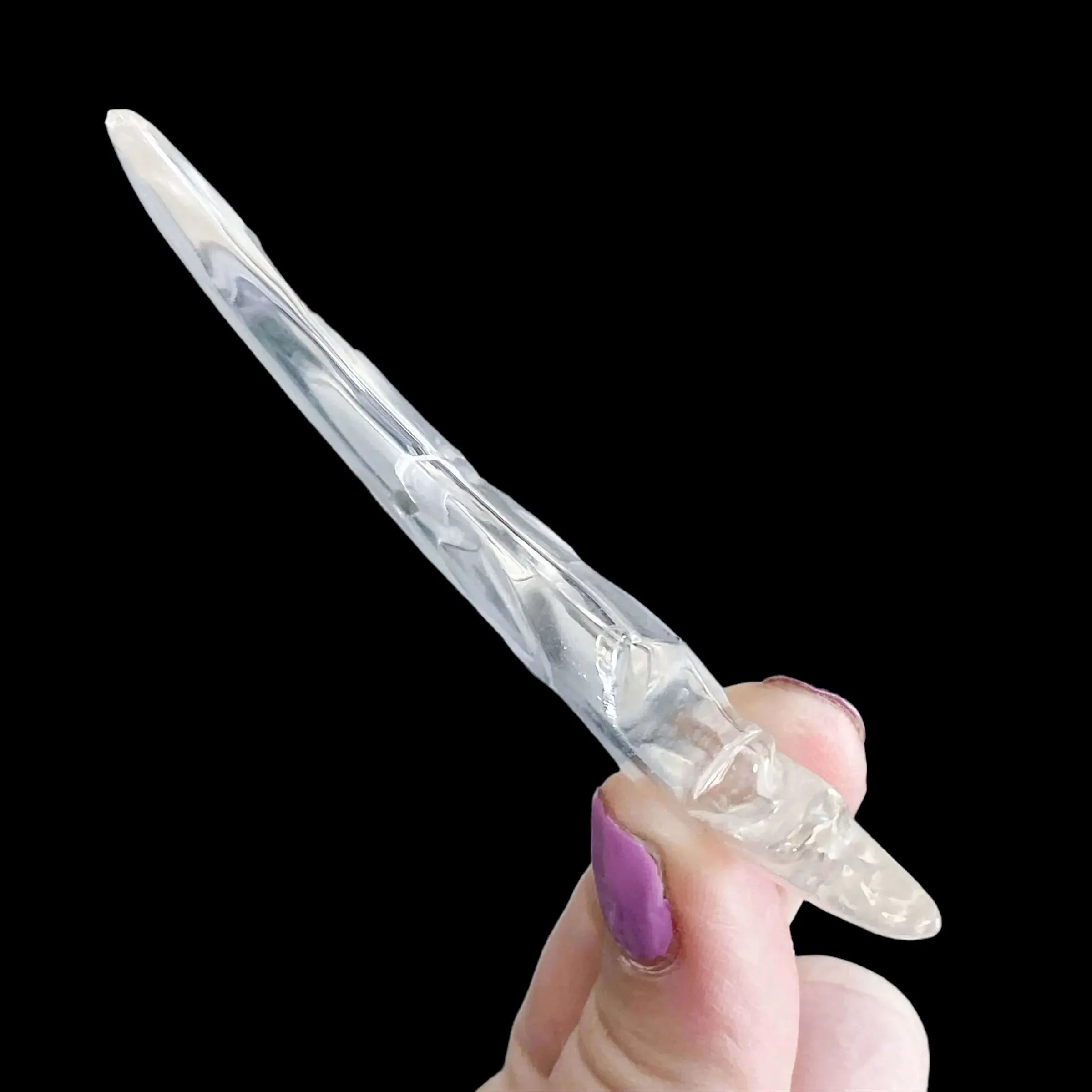 Clear Quartz Moon with Stand (~4") | Stock B - Mooncat Crystals