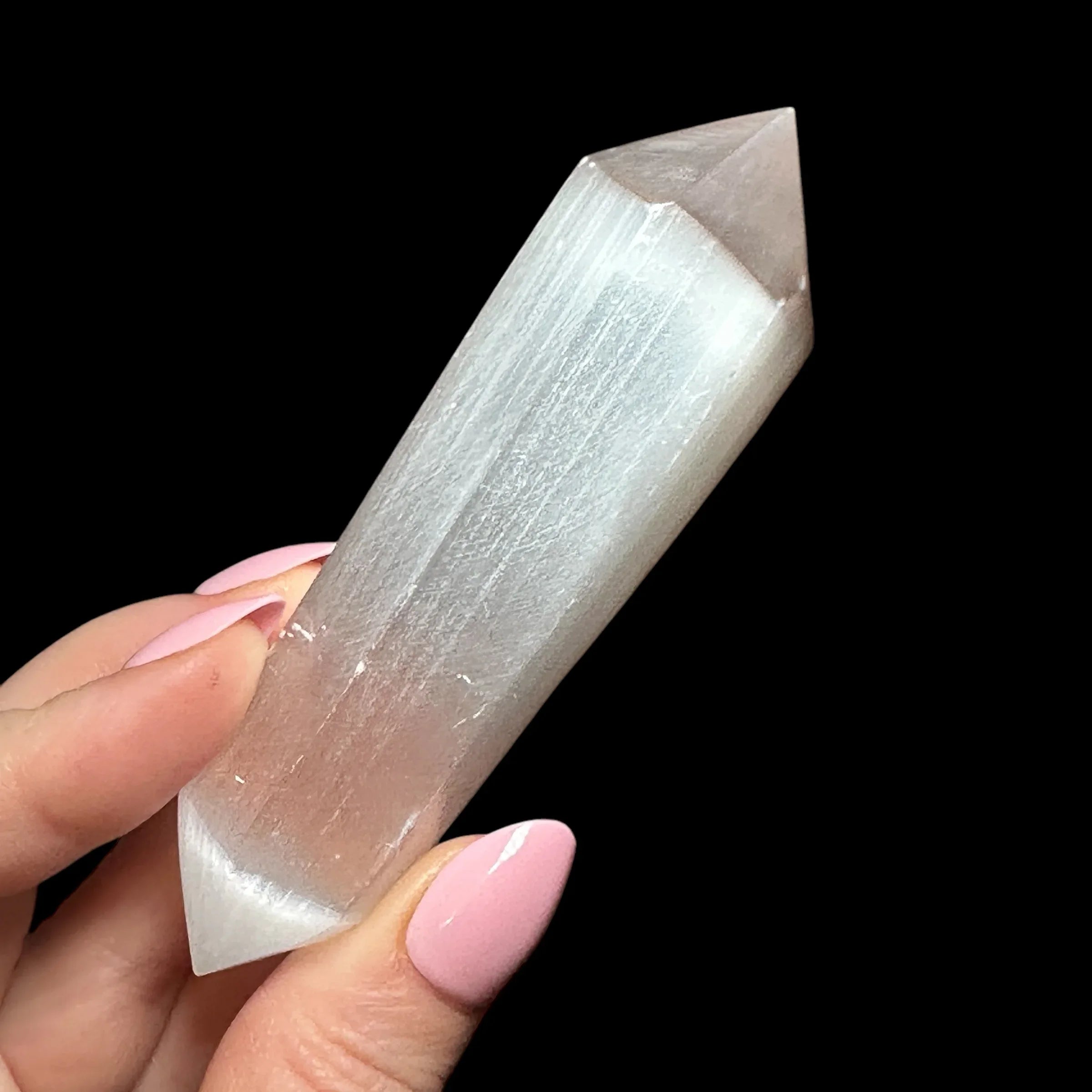 Double-Terminated Selenite Wand - Mooncat Crystals