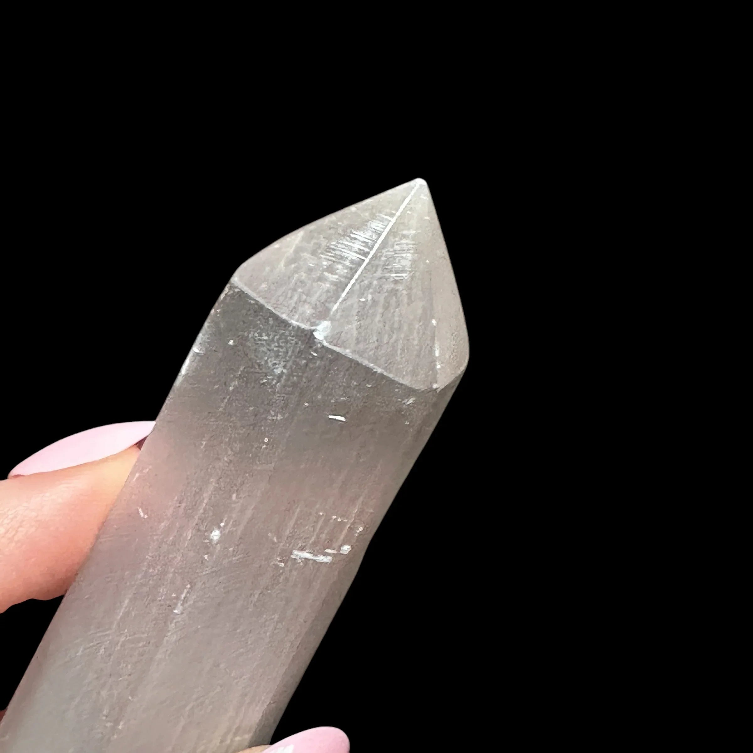 Double-Terminated Selenite Wand - Mooncat Crystals