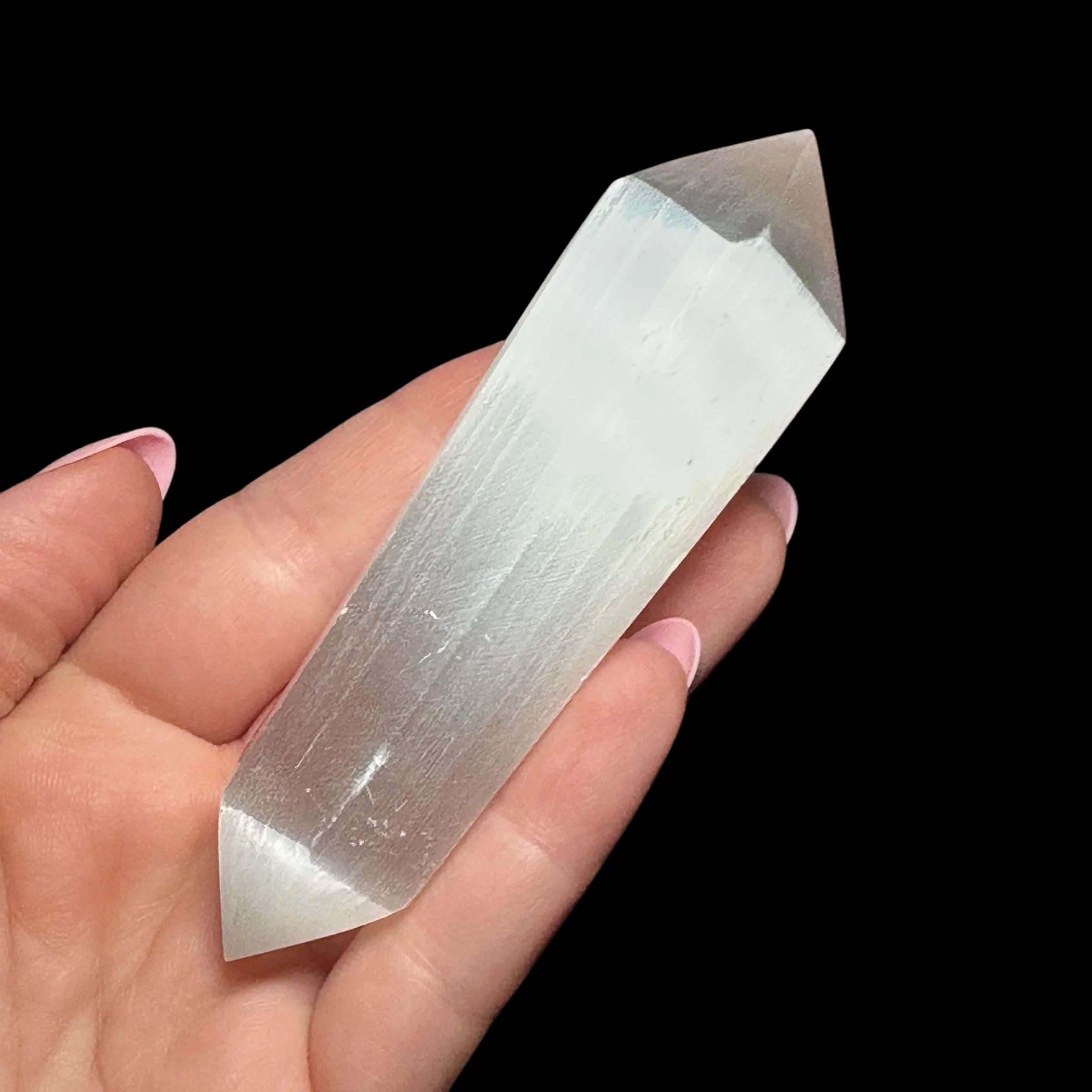 Double-Terminated Selenite Wand - Mooncat Crystals