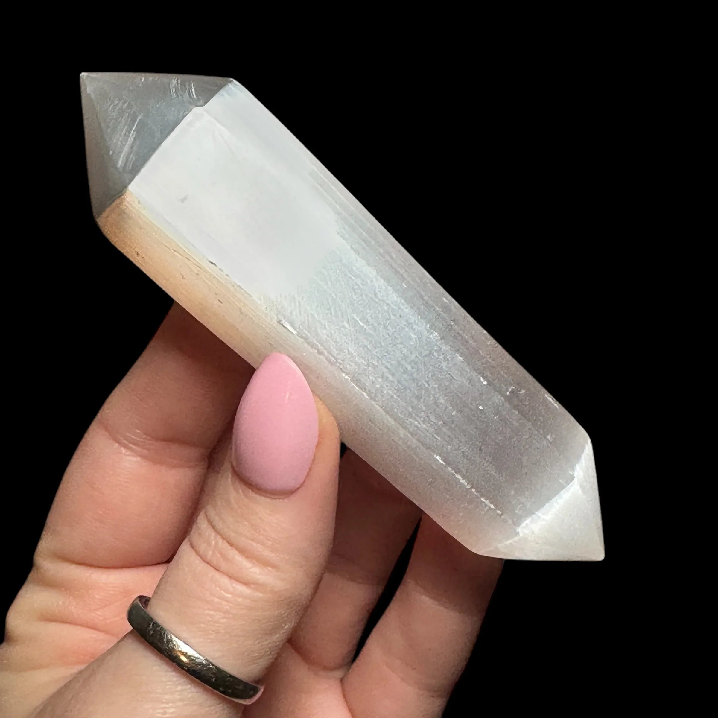 Double-Terminated Selenite Wand - Mooncat Crystals