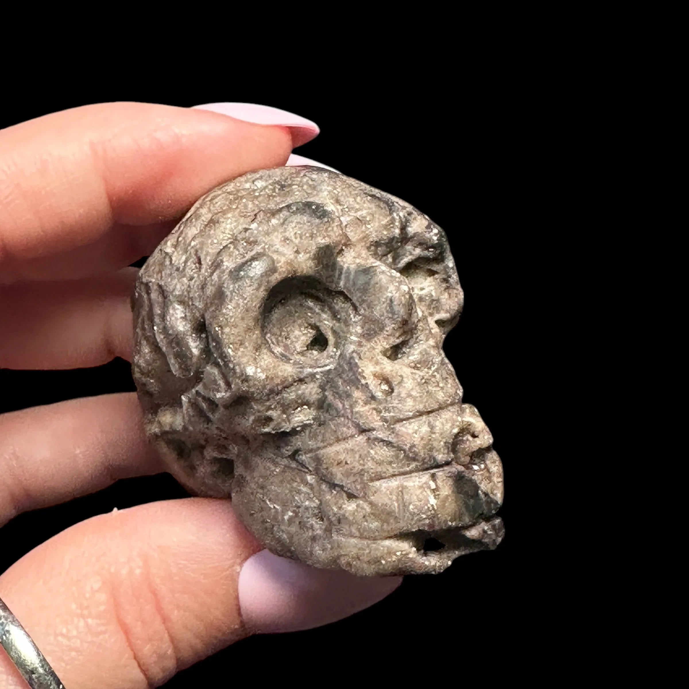 Druzy Sphalerite Skull - Mooncat Crystals