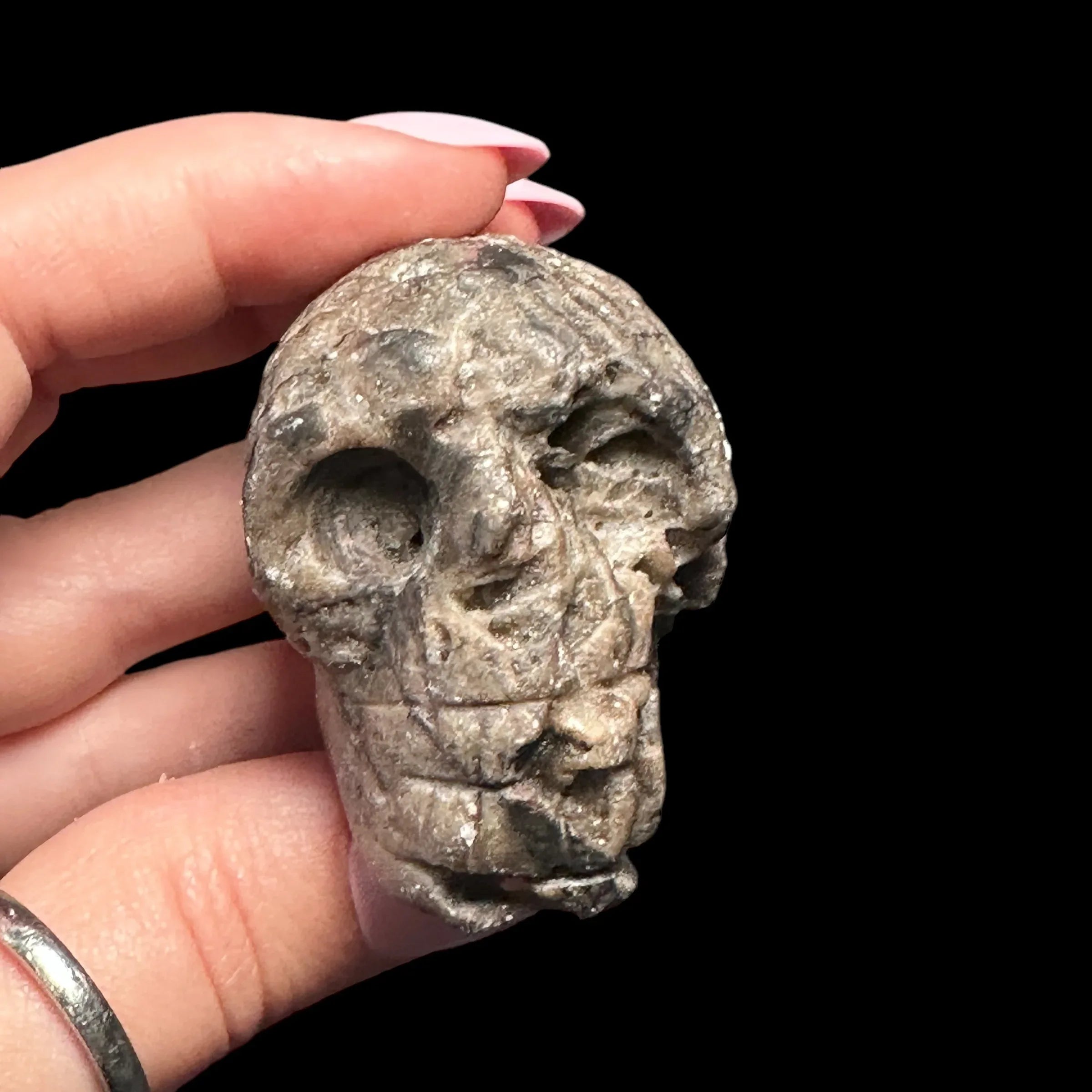 Druzy Sphalerite Skull - Mooncat Crystals