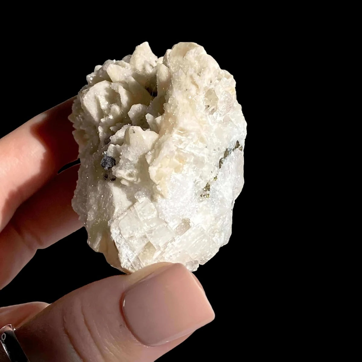 Druzy Pink Danburite with Calcite | Stock DD - Mooncat Crystals