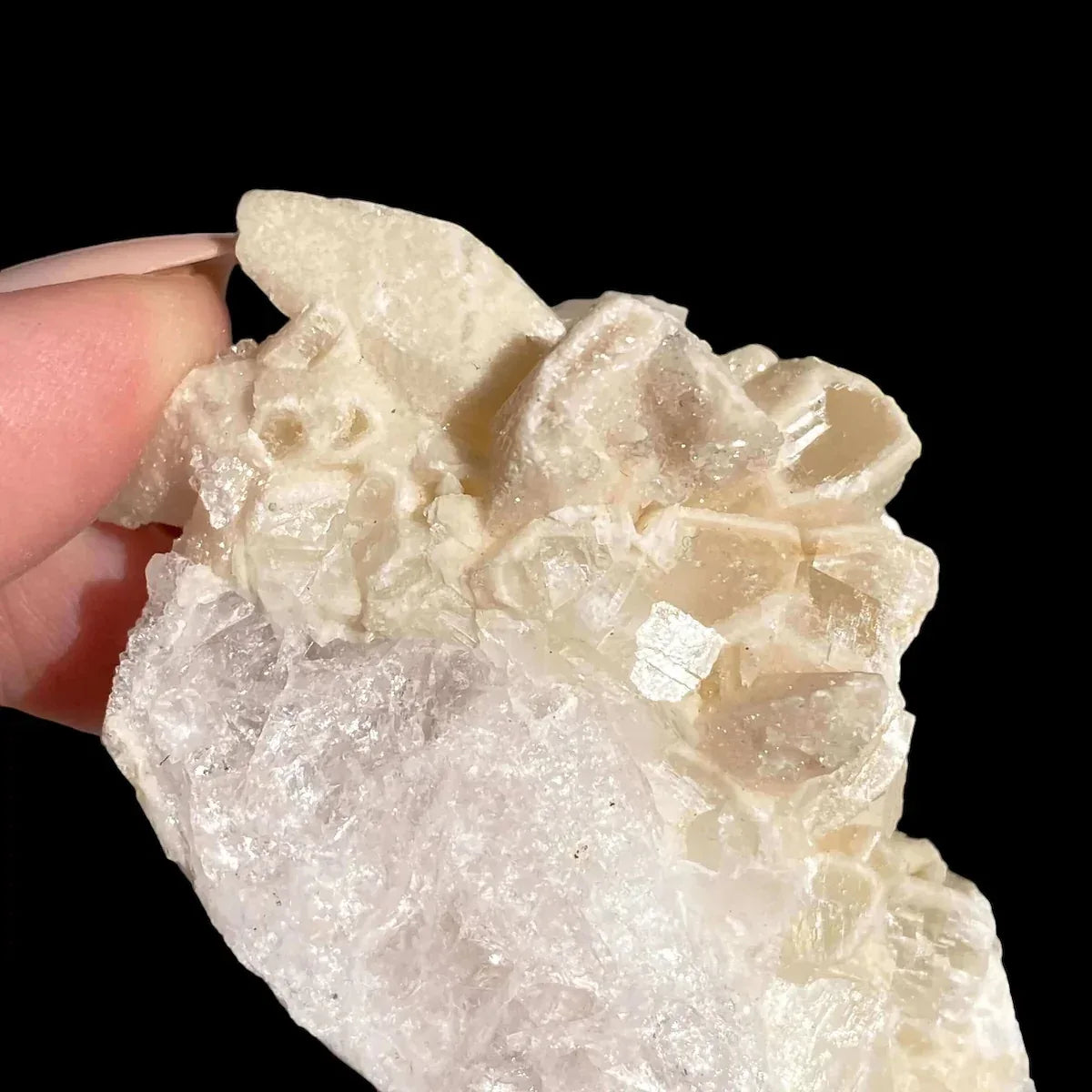 Druzy Pink Danburite with Calcite | Stock FF - Mooncat Crystals