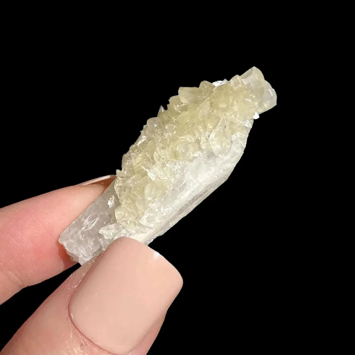 Druzy Pink Danburite with UV-Reactive Calcite | Stock QQ - Mooncat Crystals