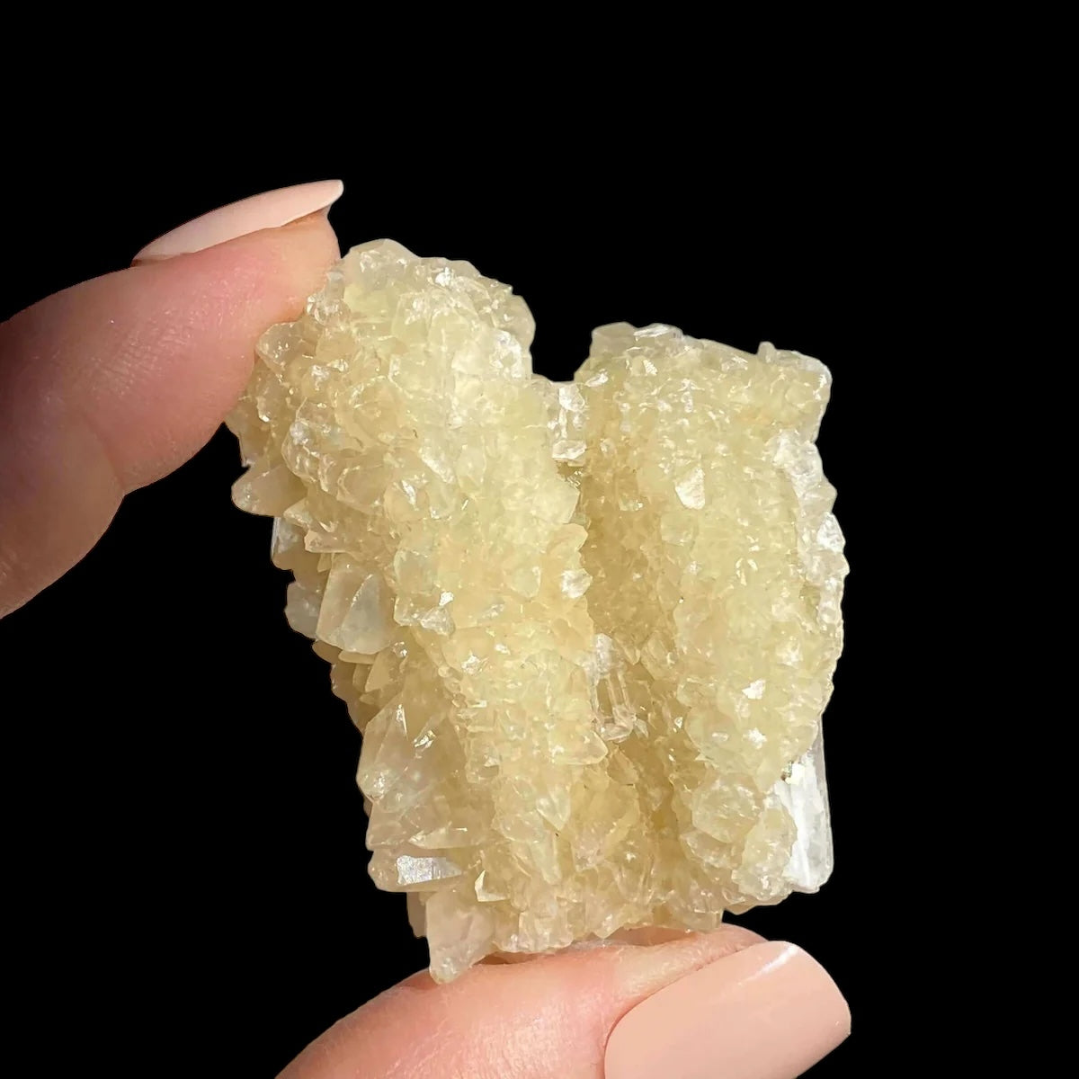 Druzy Pink Danburite with UV-Reactive Calcite | Stock TT - Mooncat Crystals