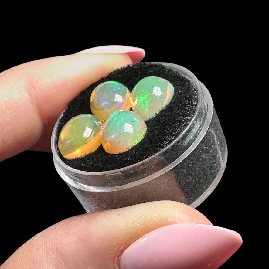 Ethiopian Opal Cabs (8x6mm) Set - Mooncat Crystals
