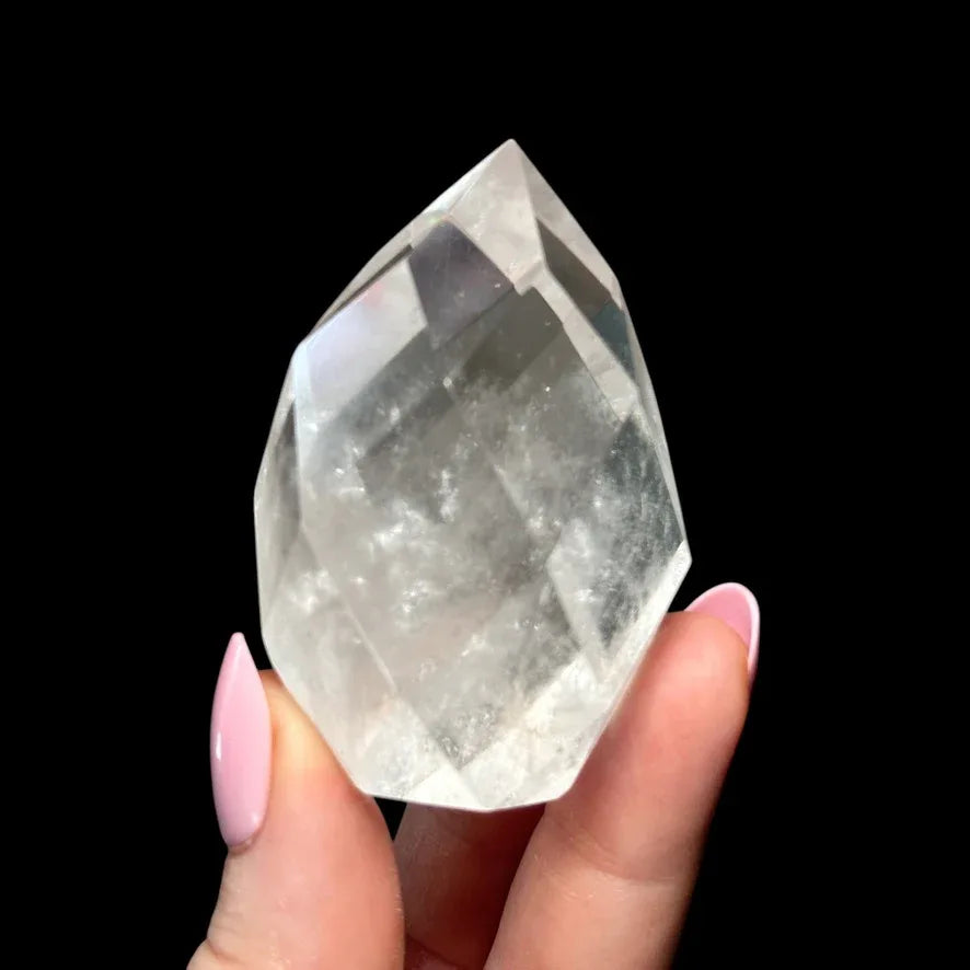 Faceted Quartz Flame - Mooncat Crystals