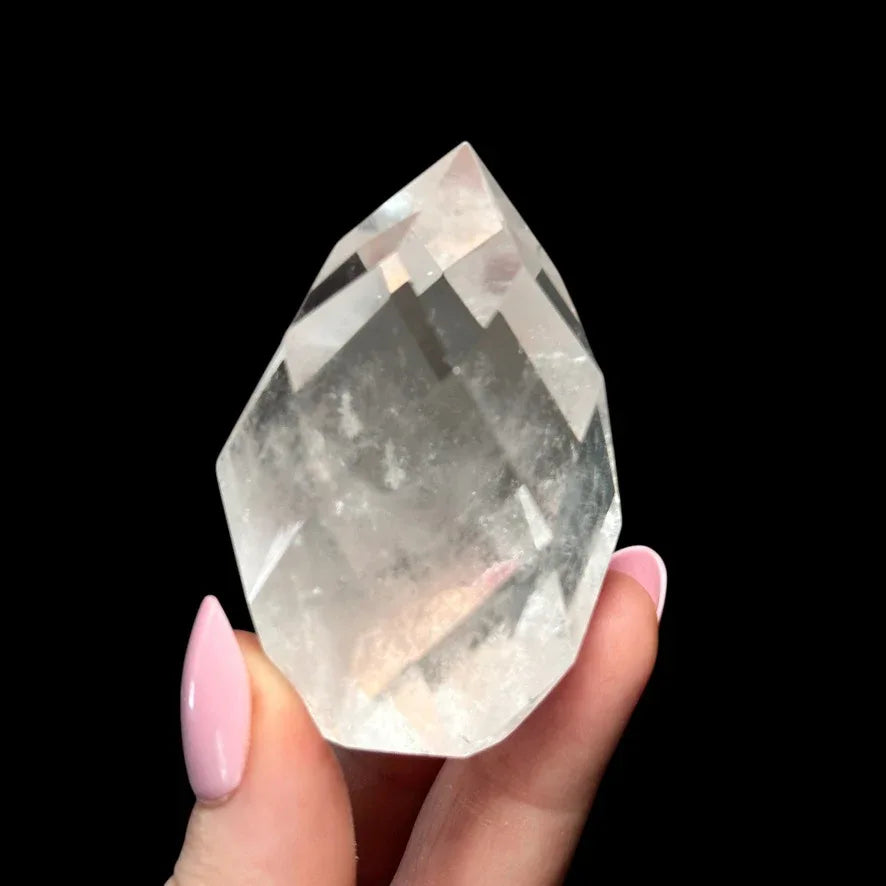 Faceted Quartz Flame - Mooncat Crystals