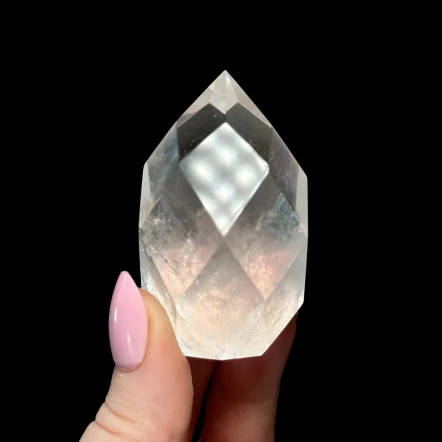 Faceted Quartz Flame - Mooncat Crystals