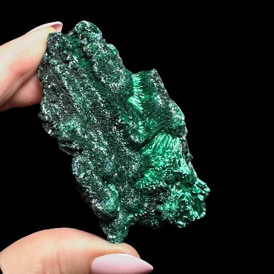Fibrous Malachite - Mooncat Crystals