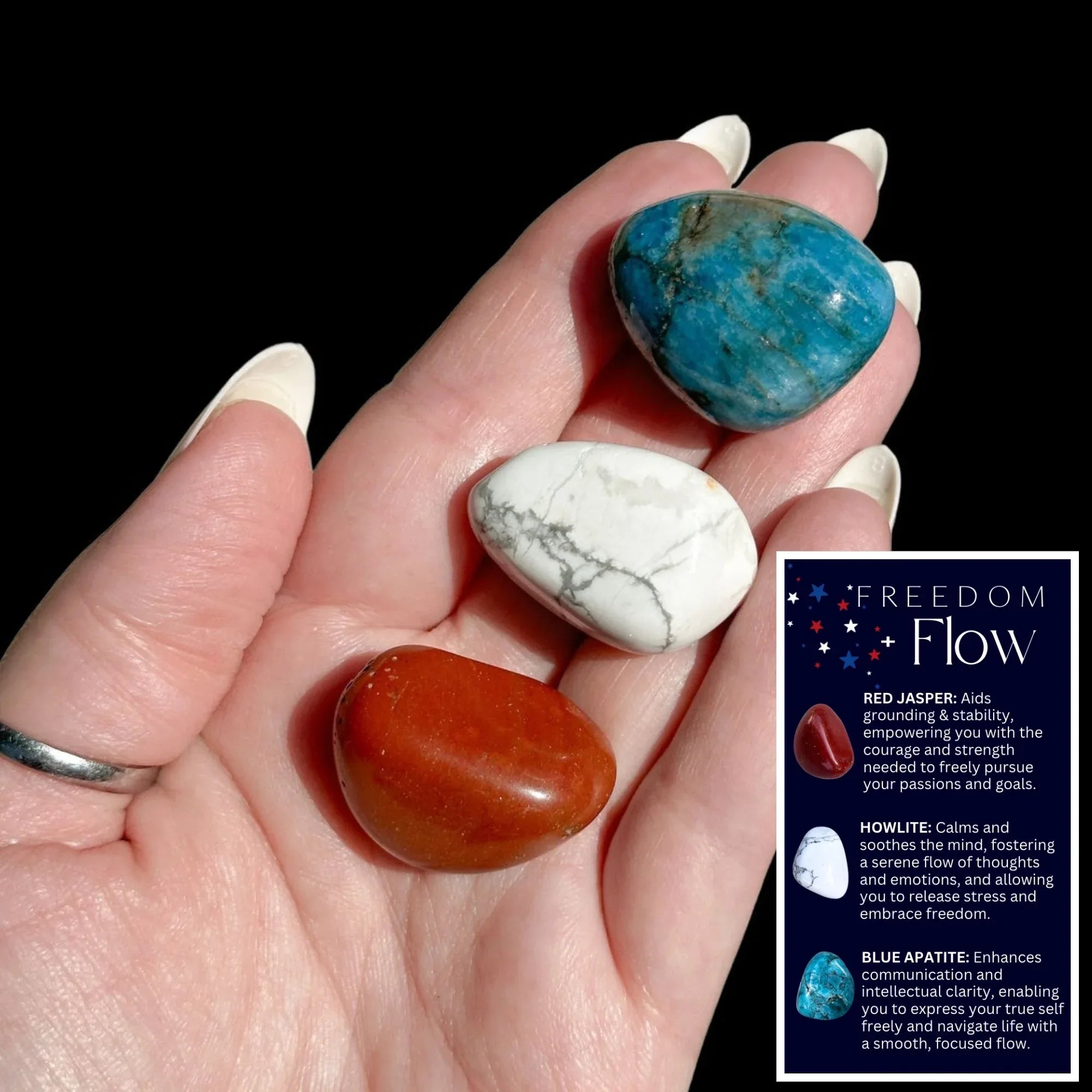 Freedom and Flow Crystal Kit - Mooncat Crystals