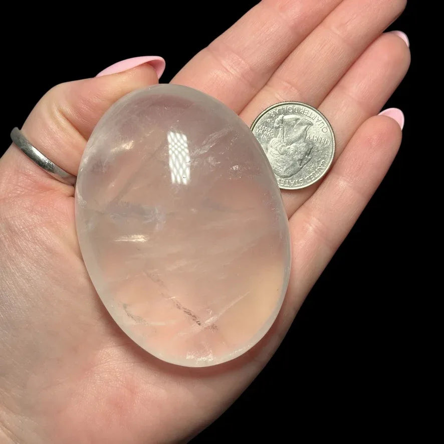 Girasol Quartz Palm Stone - Mooncat Crystals