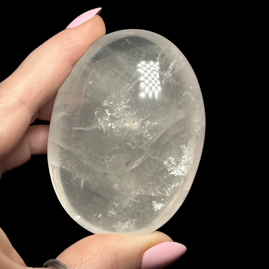 Girasol Quartz Palm Stone - Mooncat Crystals