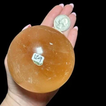 Honey Calcite Sphere | Stock A - Mooncat Crystals