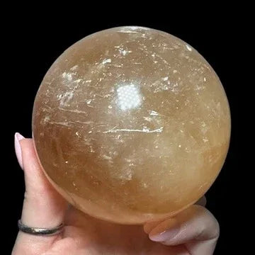 Honey Calcite Sphere | Stock A - Mooncat Crystals