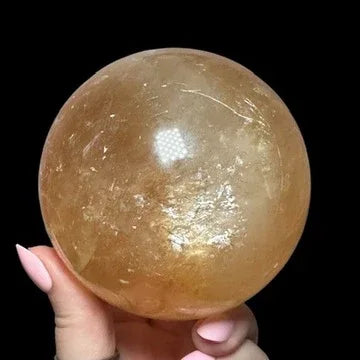 Honey Calcite Sphere | Stock A - Mooncat Crystals