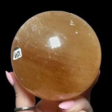 Honey Calcite Sphere | Stock A - Mooncat Crystals