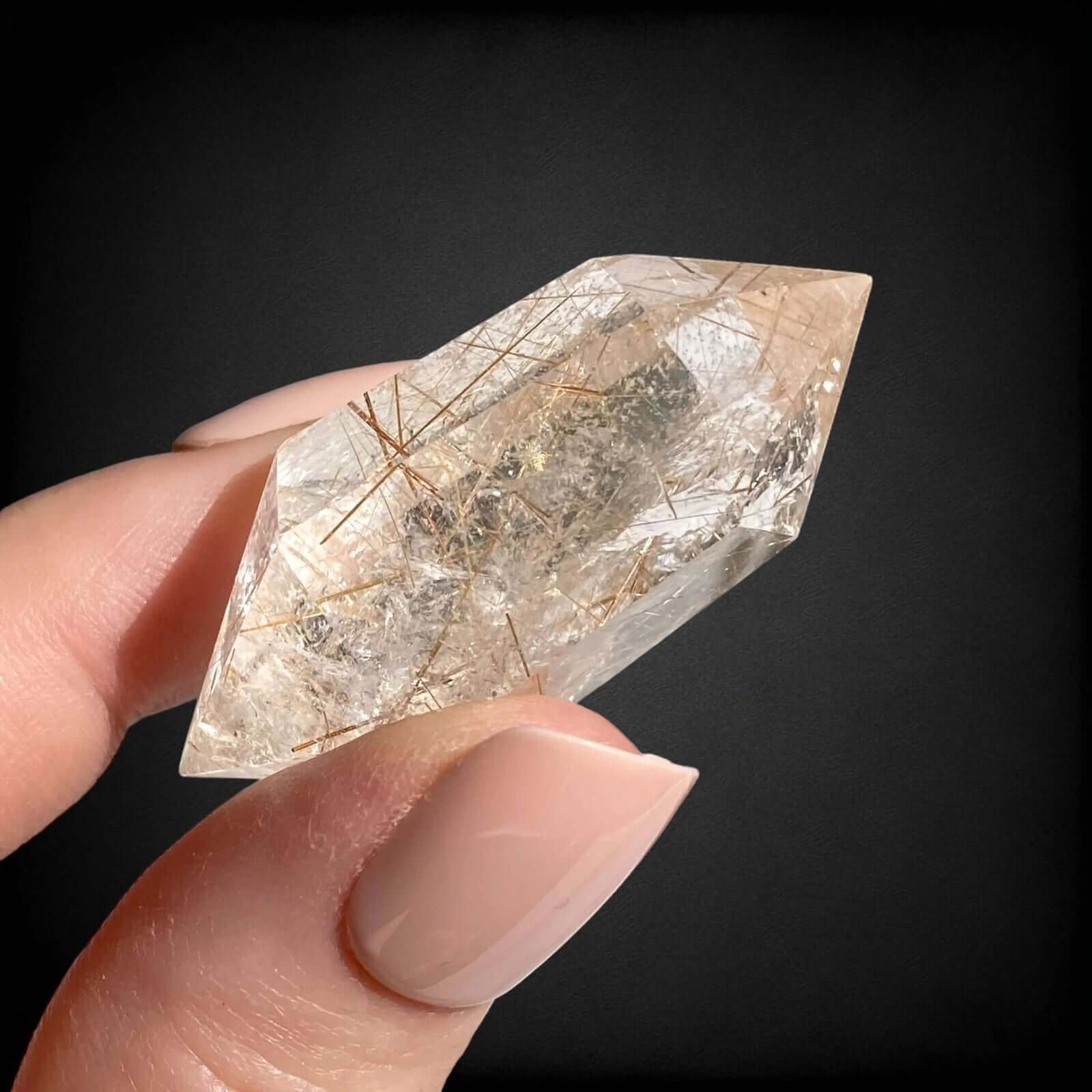 Double Terminted Rutilated Quartz Wand | Stock O