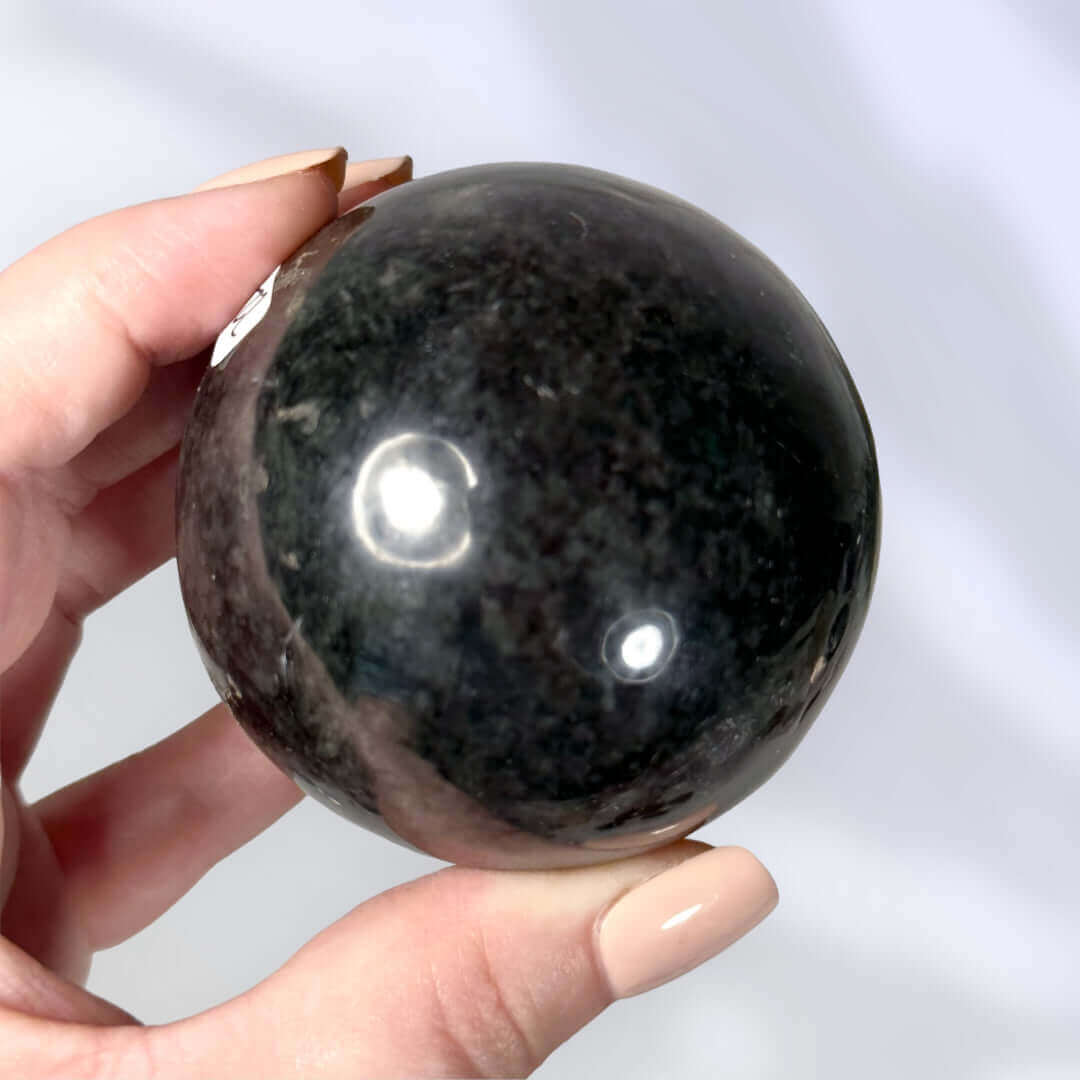 Nephrite Jade Sphere ~81mm | Stock A