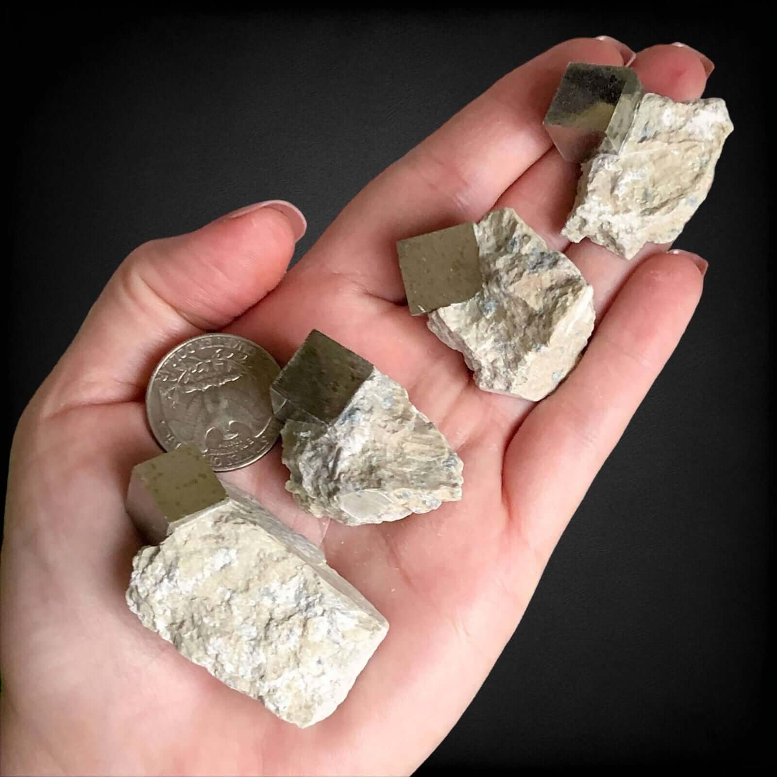 Natural Pyrite Cube on Matrix