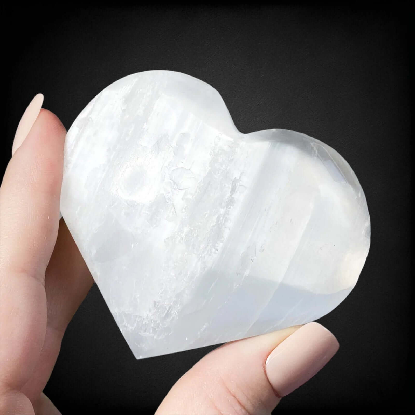 Selenite Carved Heart
