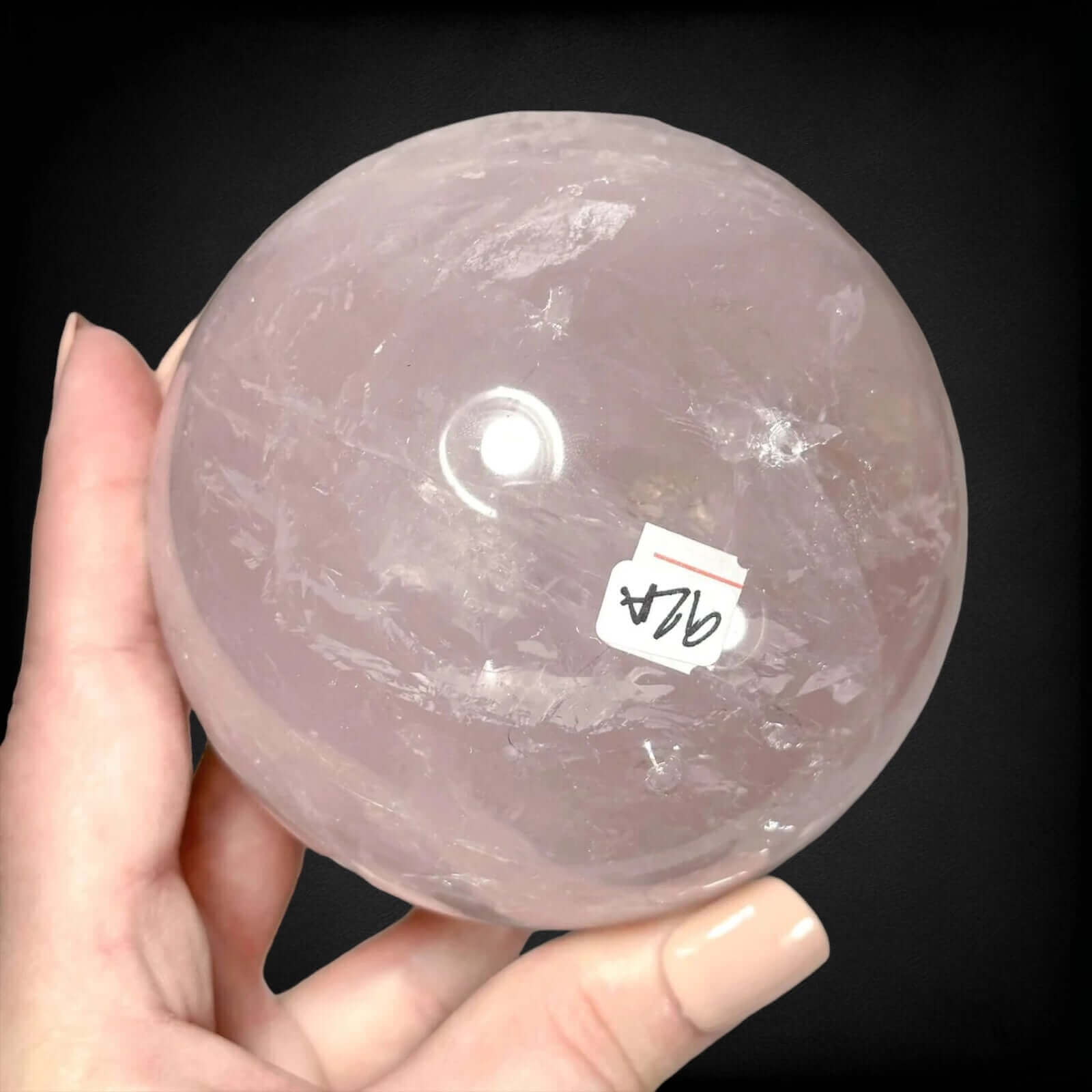 Gemmy Star Rose Quartz Sphere ~80mm | Stock A