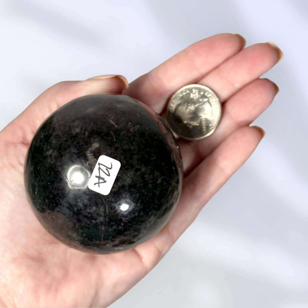 Nephrite Jade Sphere ~81mm | Stock A