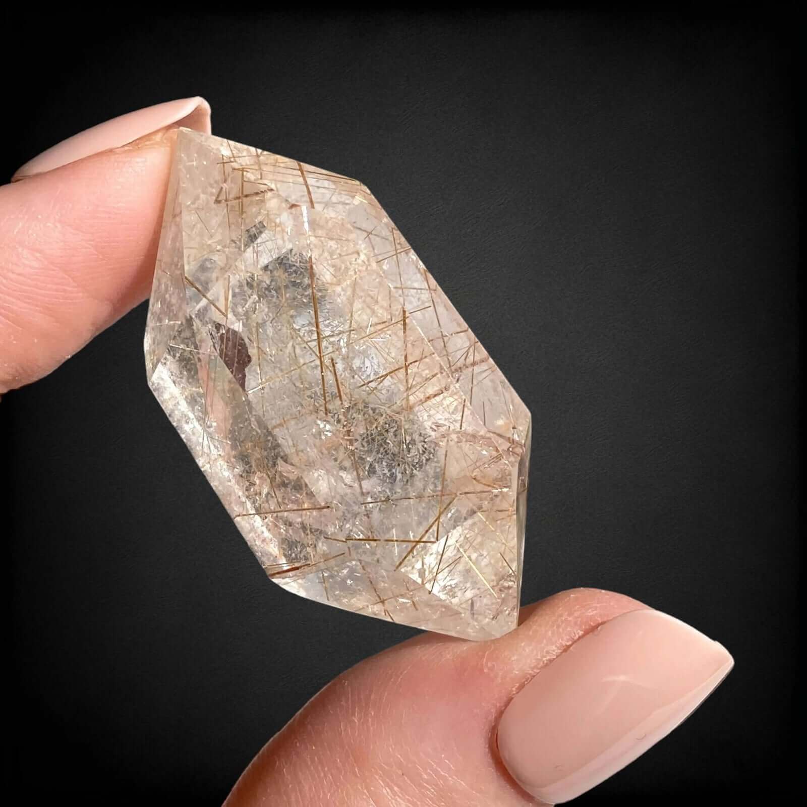 Double Terminted Rutilated Quartz Wand | Stock O
