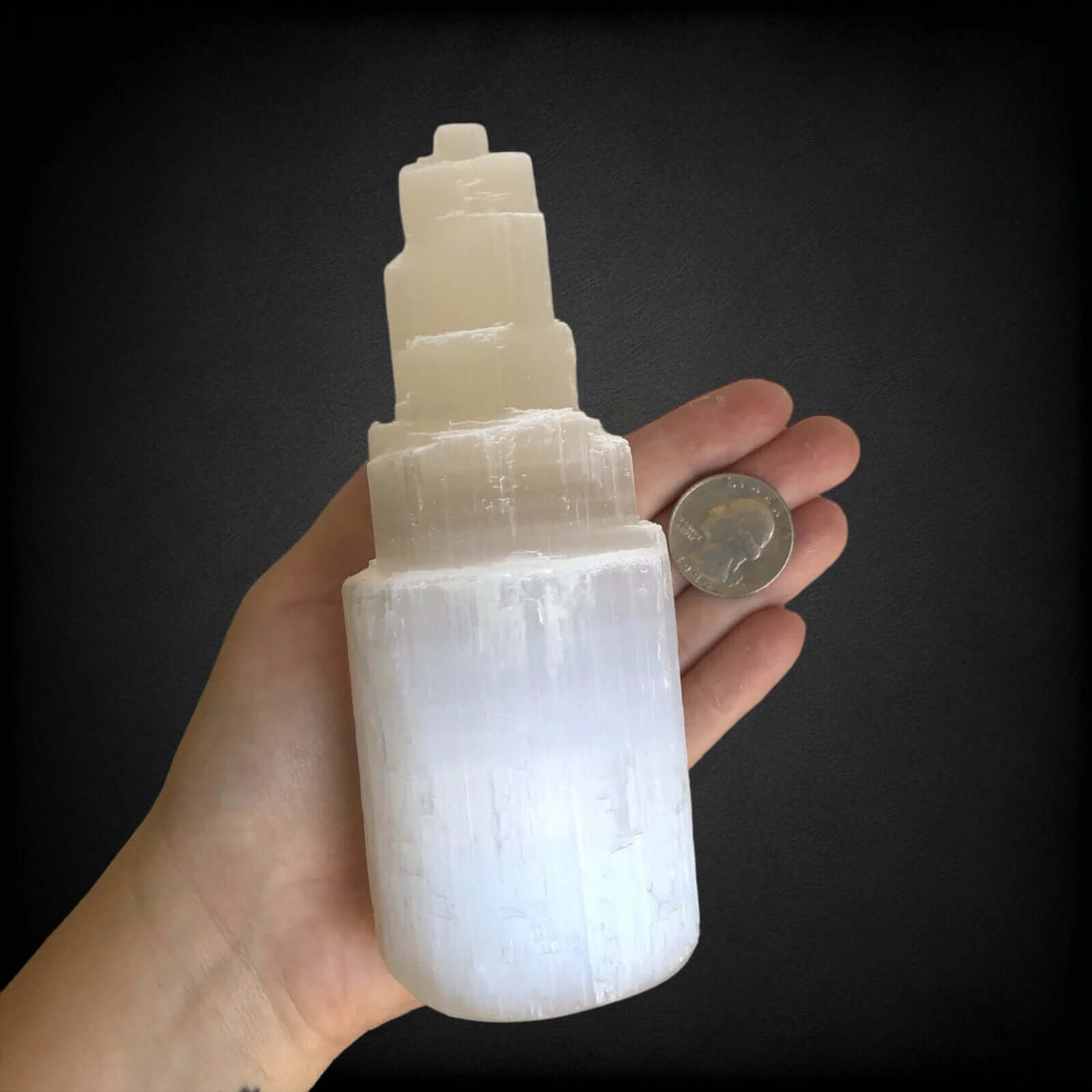 Selenite Cascading Towers | ~6”