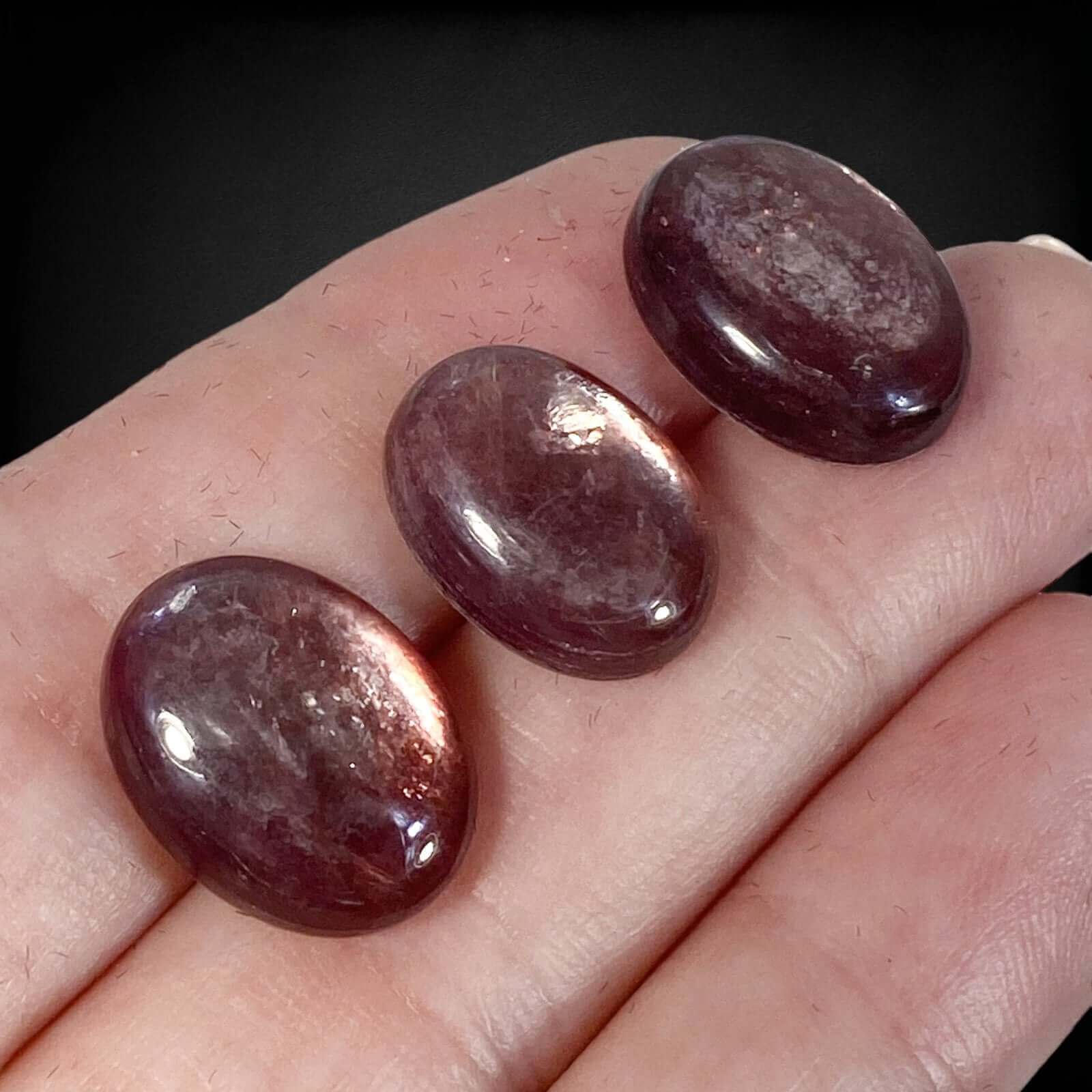 Flashy Gem Lepidolite Flat-Back Cabochon | Intuitive Select