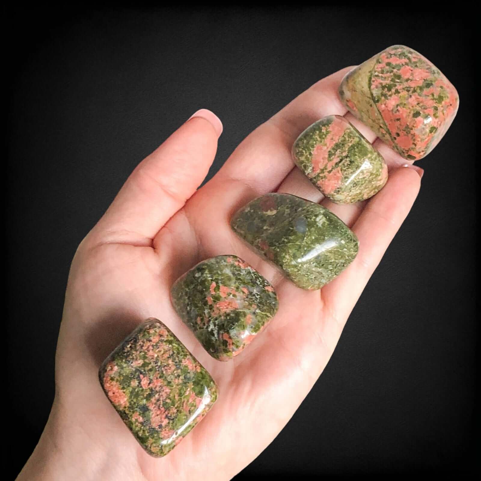Large Unakite Tumbles | Set of 2
