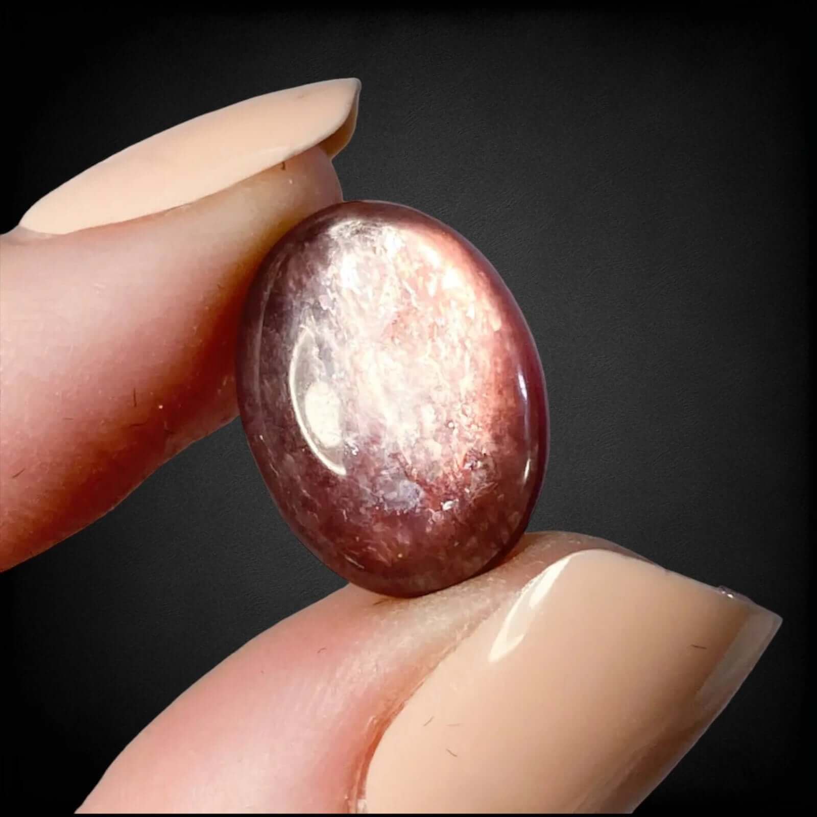 Flashy Gem Lepidolite Flat-Back Cabochon | Intuitive Select