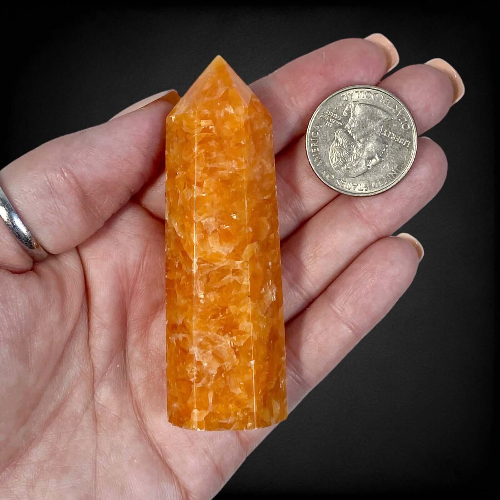 Orange Calcite Tower | Stock Z