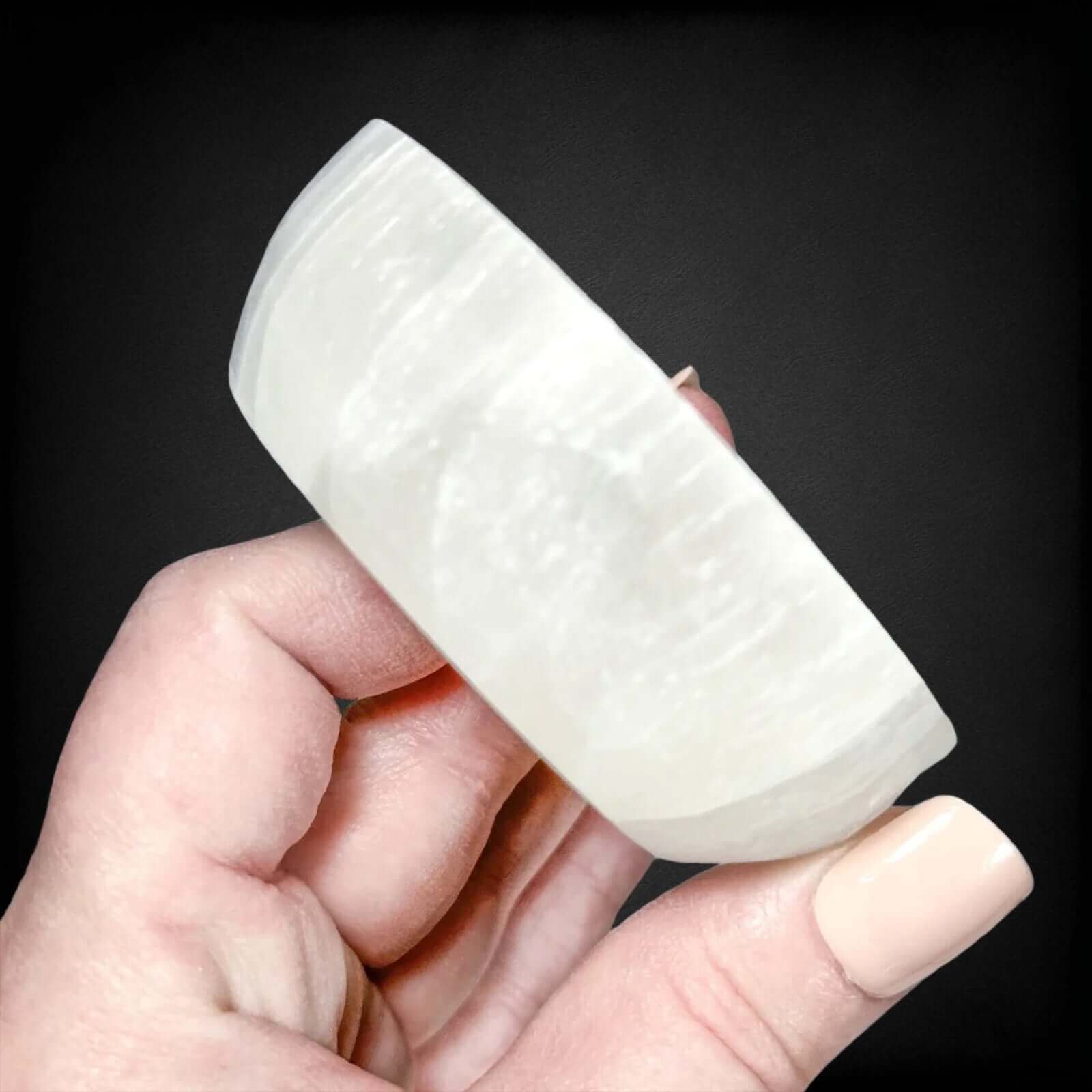 Selenite Crescent Moon Dish