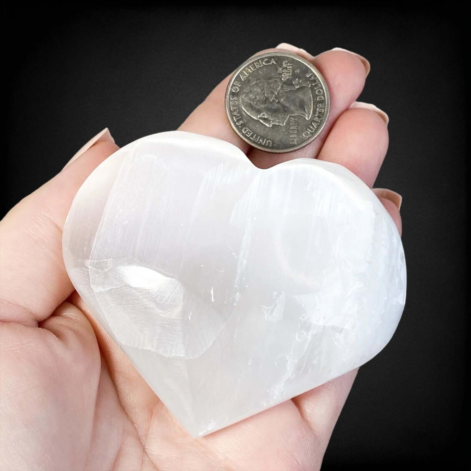 Selenite Carved Heart