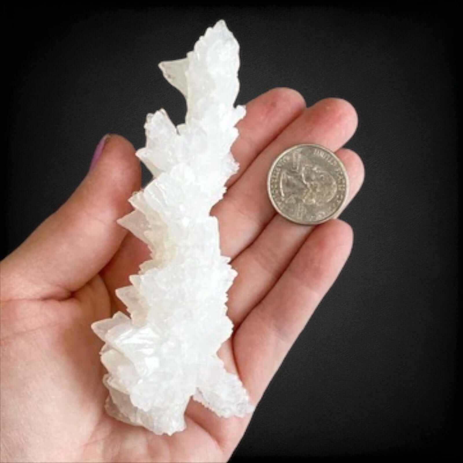Rare Selenite Crystal Stalactite | Stock A