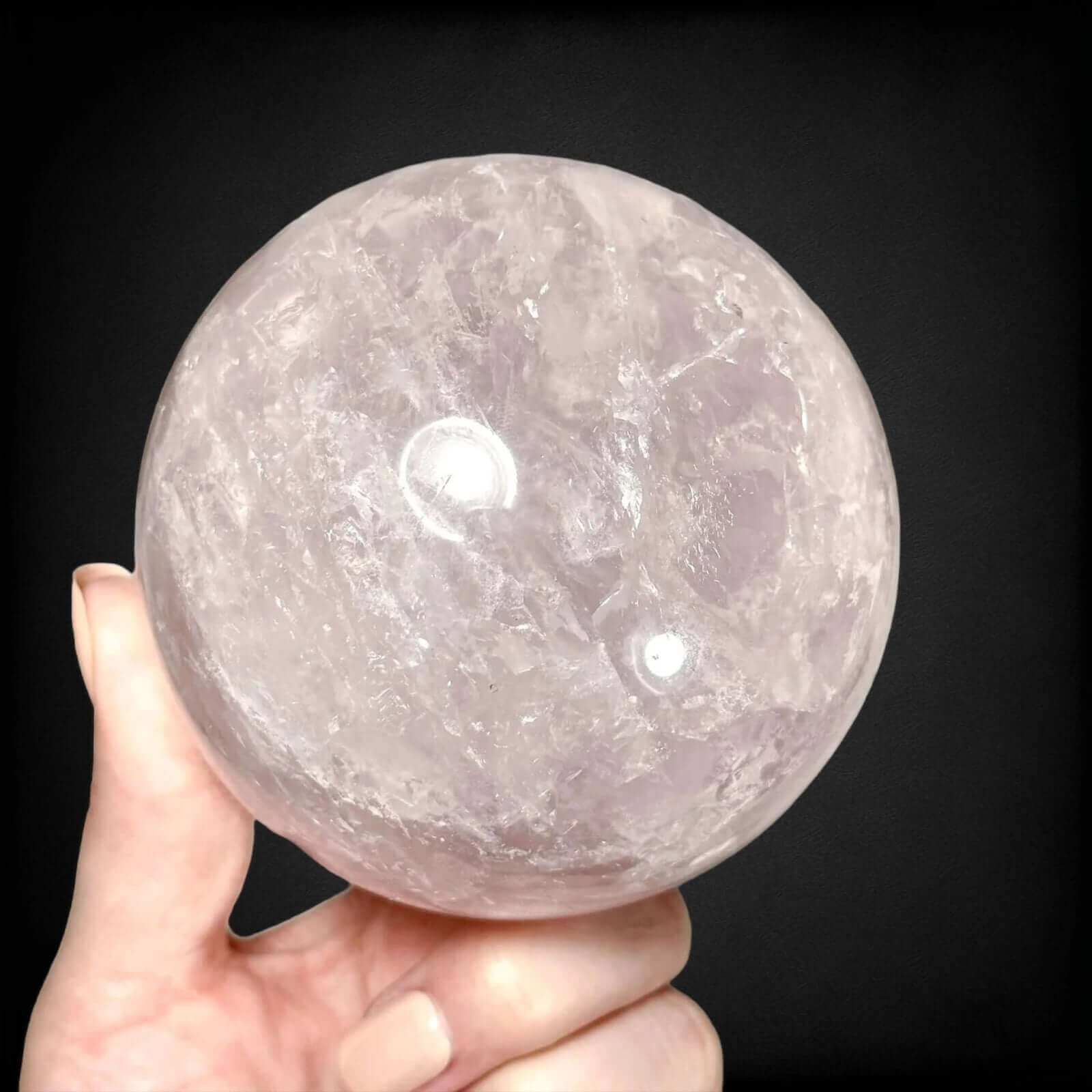 Gemmy Star Rose Quartz Sphere ~80mm | Stock A