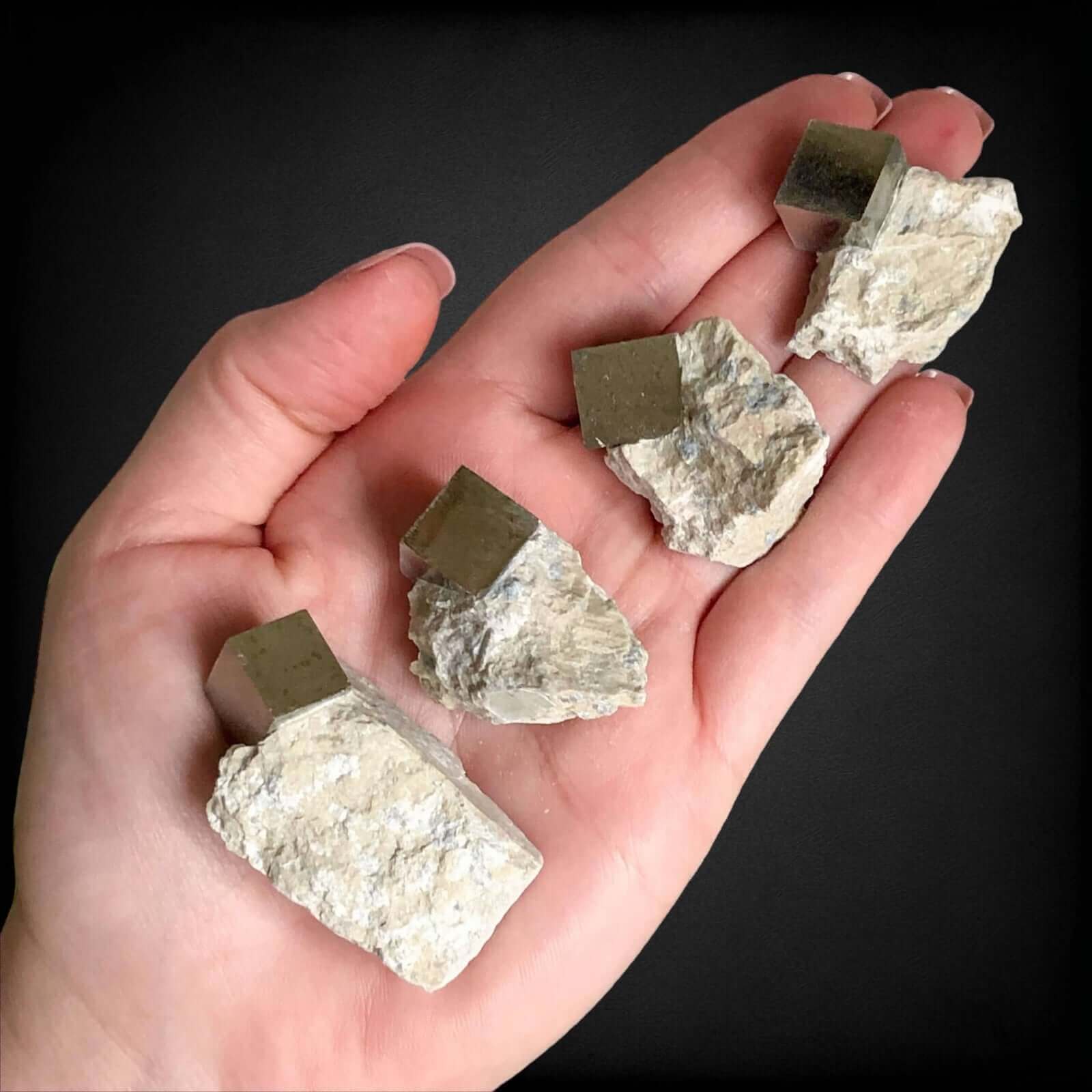 Natural Pyrite Cube on Matrix