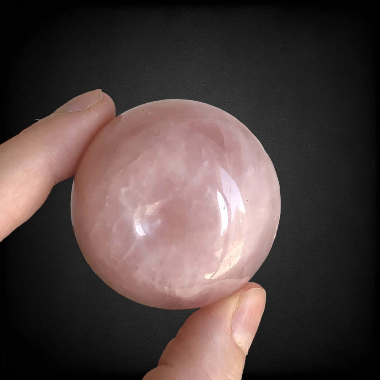 Rose Quartz Carved Apple