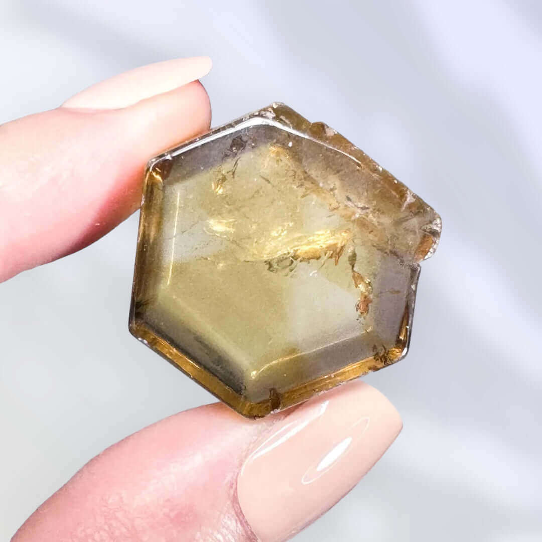 Natural African Citrine Slice | Stock D