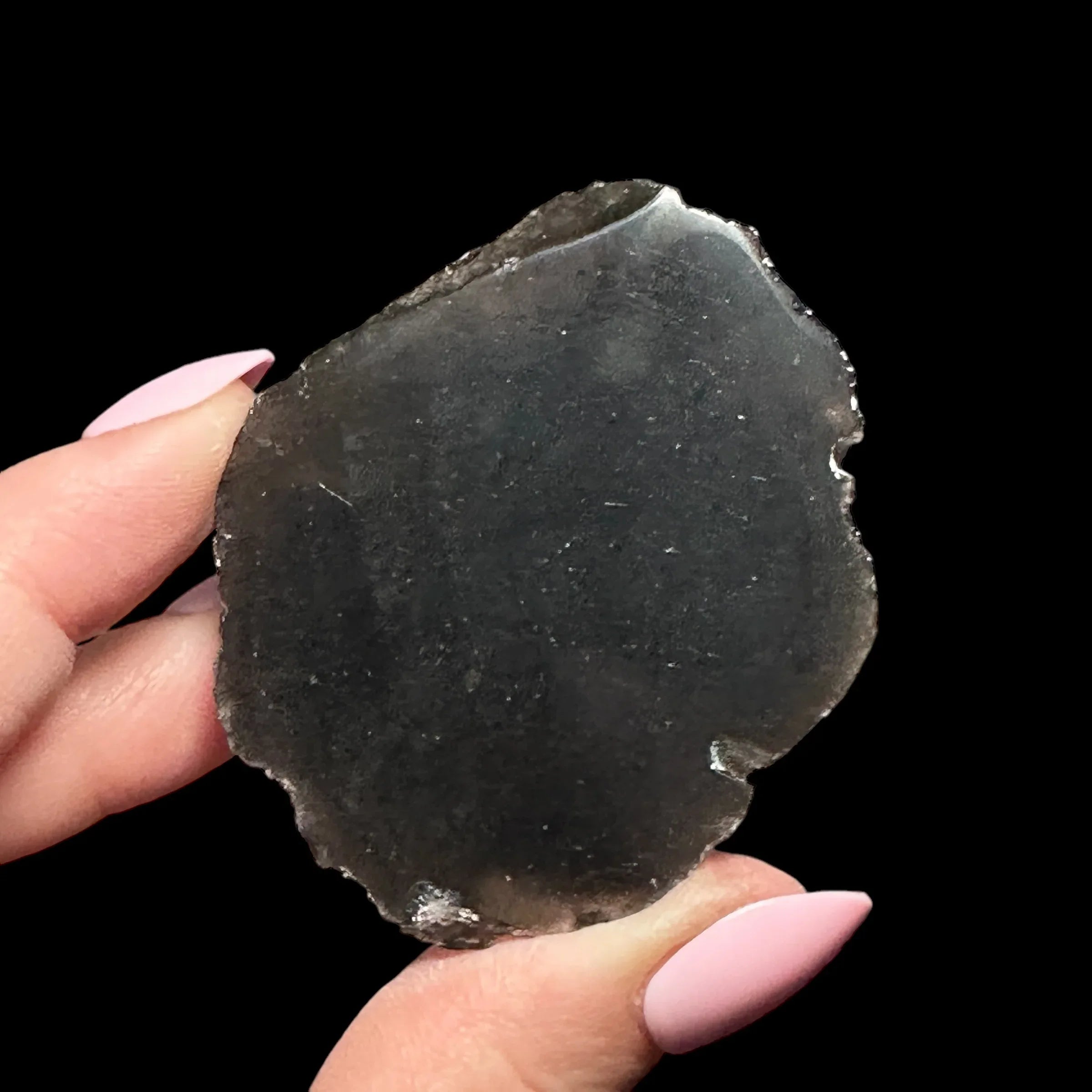Indonesian Tektite Slice - Translucent - Mooncat Crystals