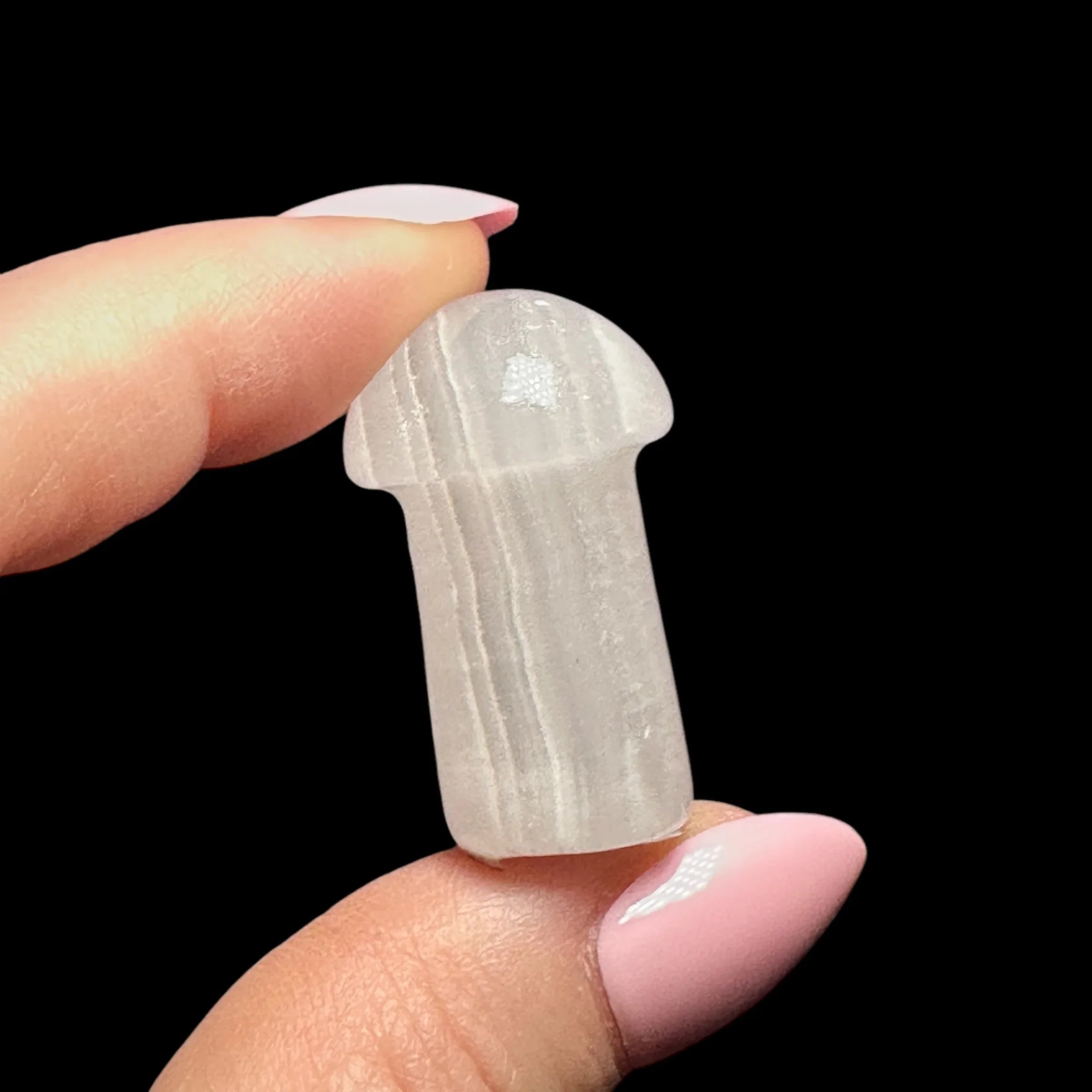 Mangano Calcite Mushroom (UV Reactive) - Mooncat Crystals