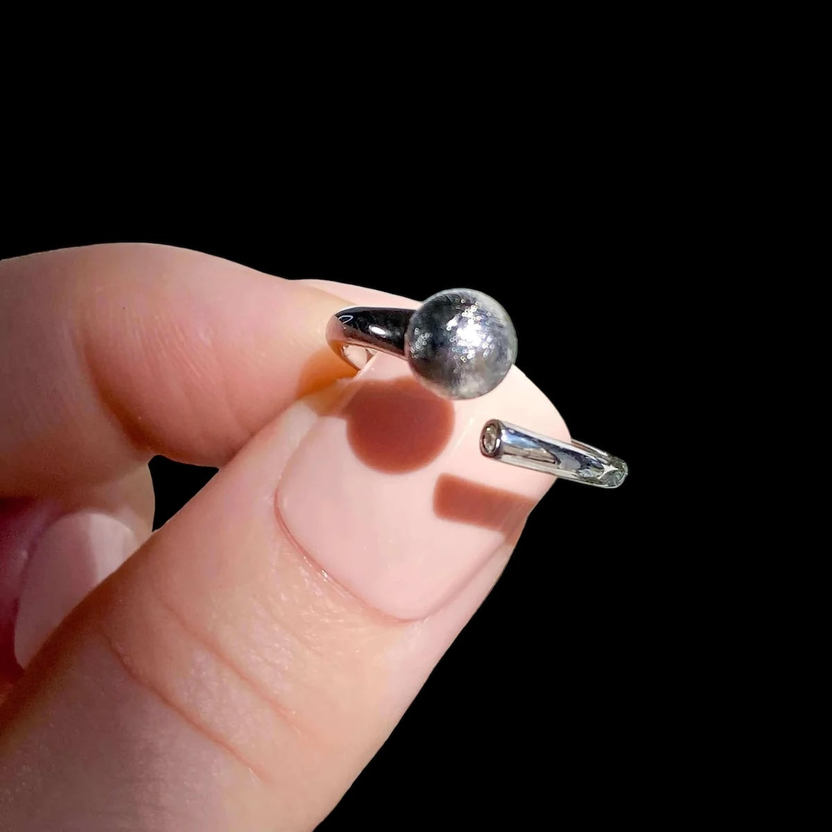 Meteorite Ring | Adjustable - Mooncat Crystals