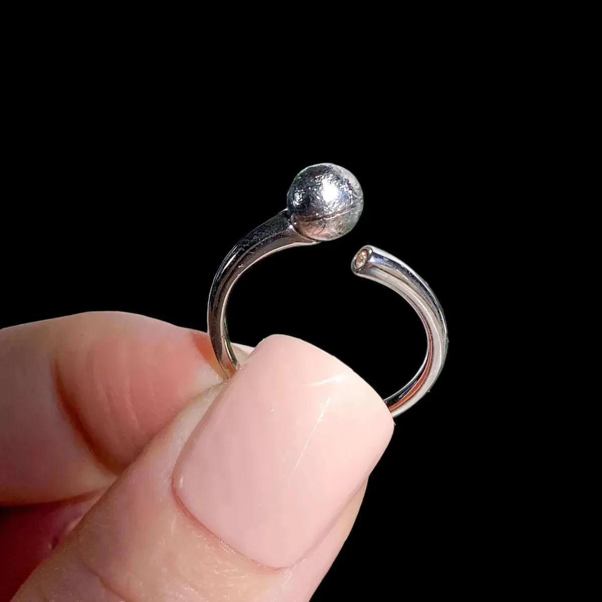 Meteorite Ring | Adjustable with .925ss - Mooncat Crystals